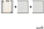 Geuther T&uuml;rschutzgitter Easylock Wood Plus (Ohne Bohren) (224,5 cm - 232,5 cm)