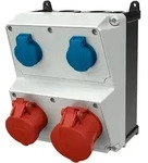 Wandverteiler AMAXX Stromverteiler 32/16A 400V 2x230V Schuko IP44 ohne Sicherungen
