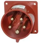 Mennekes Anbaustecker 32A 5p 6h 400V IP44 Einbausteckdose gerade Typ Anbausteckdose