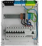 Sicherungskasten Aufputz Verteilerkasten 2-reihig 24 Module 8xMCB 1xRCCB VDE