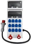 Baustromverteiler 32A 16A 12x230V mit MID-Energiez&auml;hler Mennekes Steckdosen und