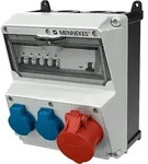 Wandverteiler AMAXX Stromverteiler 16A 2x230V IP44 CEE Schuko EAC Mennekes