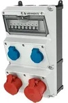 Wandverteiler AMAXX 32A 2x230V IP44 CEE Schuko EAC Mennekes Steckdosen-Kombination