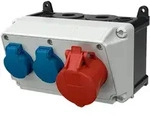 Wandverteiler AMAXX 16A 400V 2x230V Schuko IP44 ohne Sicherungen Mennekes