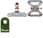 2-Funktion Kreisregner 320m2 Sprinkler Rasensprenger Impulsregner WHITE LINE...