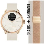 WITHINGS - SCANWATCH 2 - rosegold wei&szlig; silicon / 38mm