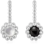 ANIA HAIE - NECKLACE CHARM - BLACK ONYX AND MOTHER OF PEARL - silber