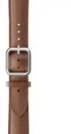 WITHINGS - STRAP - LEDER CURVED - braun - silber / 18mm