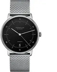 STERNGLAS - NAOS AUTOMATIK - schwarz - silber - milanaise silber / 38MM