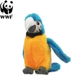WWF - Pl&uuml;schtier - Gelbbrust Ara Papagei (mit Sound, 14cm)