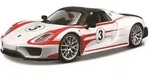 Bburago - Modellauto - Race Porsche 918 Spyder #3 Weissach (wei&szlig;, Ma&szlig;stab 1:24)
