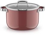 Fusiontec Mineral Pro, Kochtopf mit Deckel, 24 cm, Rose Quartz