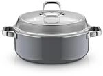 Fusiontec Mineral Pro, Schmortopf mit Deckel, 28 cm, Platinum