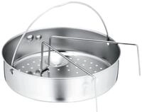 Dampfgareinsatz mit Griff und Untersetzer f&uuml;r Schnellkocht&ouml;pfe, 22 cm