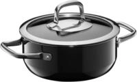 Fusiontec Compact Bratentopf mit Glasdeckel, 18 cm, Black