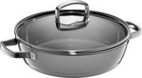 Fusiontec Mineral Schmorpfanne mit Glasdeckel, 24 cm, Platinum