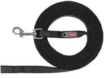 TRIXIE Schleppleine, gummiert, S&ndash;M: 15 m / 15 mm, schwarz