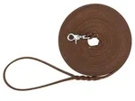 TRIXIE Rustic Fettleder-Schleppleine, S&ndash;L: 10 m / 8 mm, dunkelbraun