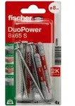fischer Allzweckd&uuml;bel DuoPower 8 x 65 S, 4 St&uuml;ck