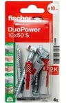 fischer Allzweckd&uuml;bel DuoPower 10 x 50 S, 4 St&uuml;ck