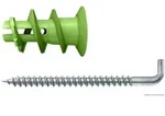 fischer Gipskartond&uuml;bel GK Green WH mit Winkelhaken, 5 St&uuml;ck