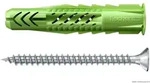 fischer Universald&uuml;bel UX Green 6 x 35 R S mit Rand und Schraube, 10 St&uuml;ck