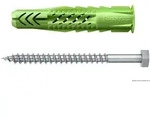 fischer Universald&uuml;bel UX Green 10 x 60 R S mit Rand und Schraube, 4 St&uuml;ck