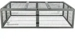 TRIXIE 62287, TRIXIE Freilaufgehege mit Abdeckung, grau