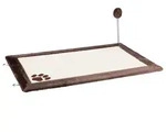 TRIXIE Kratzmatte mit Spielzeug, Sisalteppich / Pl&uuml;sch, 70 x 45 cm, natur / brau...