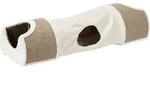 TRIXIE Kratztunnel mit 2 H&ouml;hlen, Pl&uuml;sch / Sisalteppich, 110 x 30 x 38 cm, lichtg...