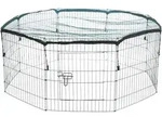TRIXIE natura Freilaufgehege mit Schutznetz, pulverbesch., &Oslash; 150 x 57 cm, gr&uuml;n
