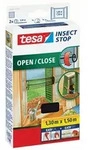 tesa INSECT STOP zum &Ouml;ffnen und Schlie&szlig;en, Klettbandsystem, anthrazit, 1,3 x 1,5...