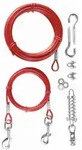 TRIXIE Spannleine mit Laufleine, 15 m, rot