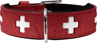 HUNTER Halsband Swiss XS (32), rot/schwarz