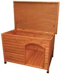 TRIXIE natura Hundeh&uuml;tte Classic Flachdach, S&ndash;M: 85 x 58 x 60 cm, braun