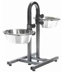 TRIXIE 2497, TRIXIE Hundebar, h&ouml;henverstellbar, Edelstahl / Metall, 2 x 2,8 l...