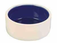 TRIXIE Napf, Keramik, 0,35 l / Ø 12 cm, creme / blau