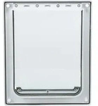 TRIXIE 2-Wege Freilauft&uuml;r f&uuml;r Hunde, mit Tunnel, S&ndash;M: 30 x 36 cm, wei&szlig;