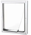 TRIXIE 2-Wege Freilauft&uuml;r f&uuml;r Hunde, mit Tunnel, M&ndash;XL: 39 x 45 cm, wei&szlig;