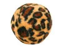 TRIXIE Set Bälle mit Leopardenmuster, Plüsch, Ø 4 cm, 4 Stück