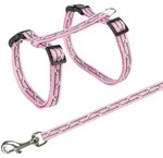 TRIXIE Katzengeschirr mit Leine, Katzenmotiv, 27&ndash;45 cm / 10 mm, 1,20 m