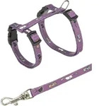 TRIXIE Junior K&auml;tzchengeschirr mit Leine, Katzenmotiv, 21&ndash;33 cm / 8 mm, 1,20 m
