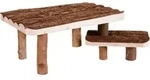 TRIXIE Unterstand / Liegeplatz, Chinchillas, Rindenholz, 37 x 17 x 28 cm