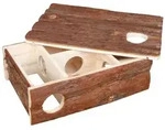 TRIXIE Labyrinthhaus Leif, Hamster, Rindenholz, 35 x 11 x 25 cm