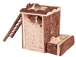TRIXIE Buddelturm M&auml;use, Rindenholz, 20 x 20 x 16 cm