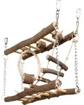 TRIXIE H&auml;ngebr&uuml;cke mit Kette, Hamster, Rindenholz, 27 x 17 x 7 cm