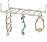 TRIXIE H&auml;ngebr&uuml;cke m.Strickleiter / Tau,Frettchen, Holz / Tau, 35 x 15 x 15 cm