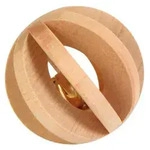TRIXIE Lamellenball mit Schelle, Holz unbehandelt, &Oslash; 6 cm