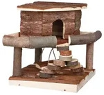 TRIXIE Haus Ida, Hamster, Rindenholz, 19 x 20 x 19 cm