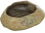 TRIXIE Wasser- und Futterschale im Steppenfelsen Design, 6 x 1,5 x 4,5 cm